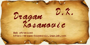 Dragan Kosanović vizit kartica